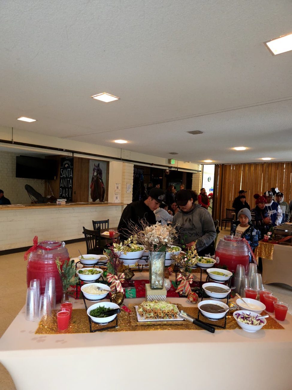 Taco Festival serving line at a large celebration